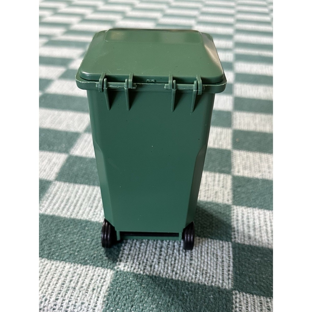 WM Waste Management Mini Trash Can DUMPSTER Desk Pen Holder 5" - Picture 2 of 6